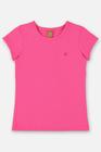 Blusa Infantil Up Baby Verão Manga Curta Rosa Neon