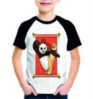 Blusa Kung Fu Panda Kids Manga Longa Moda Personalizada