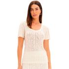 Blusa Lança Perfume Tricot Signature Pr25 Off White Feminino