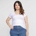 Blusa Lunender Canelada Plus Size Básica Feminina