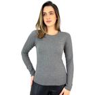 Blusa Lupo Canelada Manga Longa Feminina