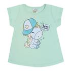 Blusa Manga Curta áGUA MARINHA - BEBÊ - MENINA - Meia malha 46100-17