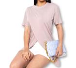 Blusa manga curta mullet viscolycra feminina moda