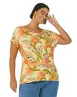 Blusa manga japonesa plus size com estampas g1 a g5 malwee