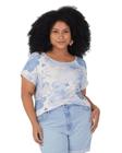 Blusa manga japonesa plus size com estampas g1 a g5 malwee