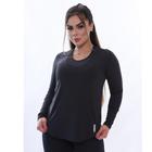 Blusa manga longa com proteção UV50+ Preto