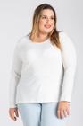 Blusa Manga Longa Mullet Feminina Plus Size em Malha de Viscose com Elastano - Serena