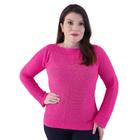 Blusa Manga Longa Tricot Tricô Feminina Gola Canoa Cores