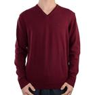 Blusa Masculina Ogochi Tricot Gola V Bordo - 00500