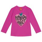 Blusa Menina Kyly em Algodão na cor Rosa Pink Paetê reversivel