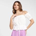 Blusa Mercatto Ciganinha Ombro a Ombro Feminina