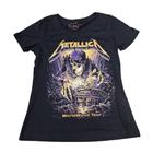 Blusa Metallica Camiseta Baby Look Banda Rock Bo593