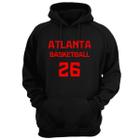 Blusa Moletom Capuz Basquete Atlanta Basketball número 26