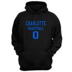 Blusa Moletom Capuz Basquete Charlotte Basketball número 0