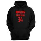 Blusa Moletom Capuz Basquete Houston Basketball número 34