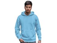 Blusa moletom casaco de frio Masculino e Feminino Liso com Bolso e Capuz Moletom Linha Premium-M009