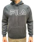 Blusa Moletom Casaco Masculino Canguru Com Capuz Fila Letter