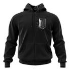 blusa moletom de frio com ziper Anime Attack on titans