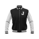 Blusa moletom De Frio Jaqueta college Com Ziper Letra K