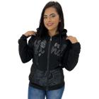 Blusa Moletom Feminina Casaco Feminino Peluciado Aberta C Capuz Inverno