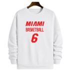 Blusa Moletom Gola Basquete Miami Basketball número 6