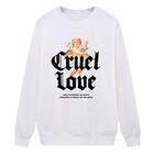 Blusa Moletom Gola Careca Casual Flanelado Cruel Love