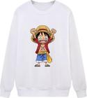 Blusa Moletom Gola Careca Masculino One Piece Donkey Luffy