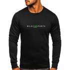 Blusa Moletom Masculina Oilec Sports Sem Capuz - Preta