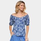 Blusa Naif Ombro a Ombro Feminina