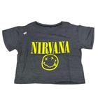 Blusa Nirvana Logo Blusinha Camiseta Cropped Baby Look Feminina Sf570