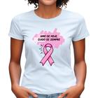 Blusa Outubro Rosa Laço Babylook Se Cuide Toque Camisa Plus Campanha Prevenção Cancer de Mama