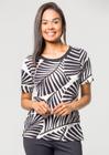 Blusa Pau a Pique Estampada Preto