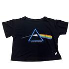 Blusa Pink Floyd Camiseta Blusinha Cropped Feminino Banda de Rock Sf608