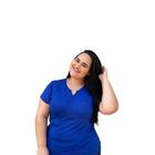 Blusa Plus Size Feminina Camiseta Fresquinha Decote Botão Moda Até G4