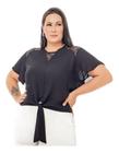 Blusa Plus Size Feminina Casual Social Manga Curta 205