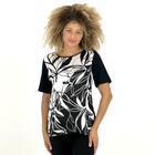 Blusa Realist Manga Curta Estampada Feminina