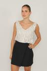 Blusa regata alça com laço