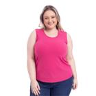 Blusa Regata Feminina Plus Size do 44 ao 50 Alça Larga Basic