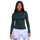 Blusa Segunda Pele Manga Longa Gola Alta Básica Casual Tecido Suplex - Verde - K'Gente