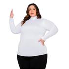 Blusa Segunda pele Manga Longa Gola Alta Plus Size - Maregirls