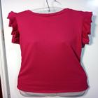 Blusa Social T-shirt Feminina Manga Babado Estilo Blogueira