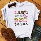 Blusa T-shirt Camiseta Feminina Estampada -Gospel- Várias Estampas 04