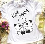 Blusa T-shirt Camiseta Feminina Estampada -Panda- Várias Estampas 02