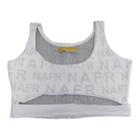 Blusa Top Cropped Com Recorte Estampado Sem Bojo Branco