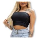 Blusa top faixa com bojo trend elegante feminina