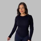 Blusa Tricô Blogueirinha Moda Luxo Estilo Tendência Inverno