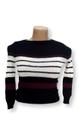 Blusa Tricot Basica De Frio Feminina Manga Longa Listrada