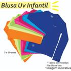 Blusa Uv Infantil Manga Longa Unissex BB PP P M G 1 a 8 anos