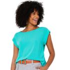 Blusa Viscose Crepe Leve com Detalhe de Renda nas Costas Blusinha Bata Soltinha Feminina Verão