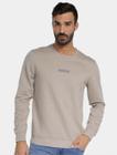 Blusão Calvin Klein Masculino Crewneck Modern Graphic Loungewear Cáqui Claro